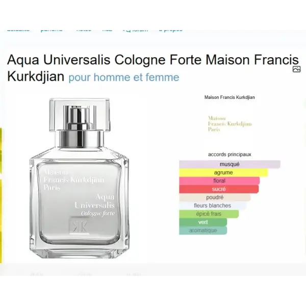 Aqua Universalis Cologne Forte MFK – Image 3